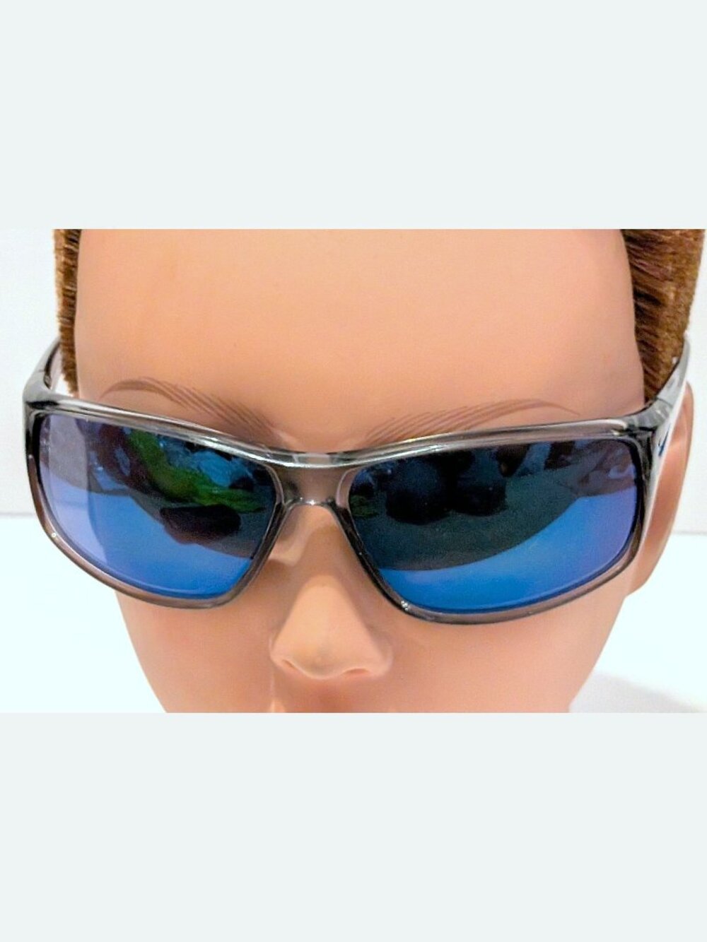 Nike Adrenaline MEN’S Sunglasses EV1134-014 CLEAR GREY 65-14-135 ITALY